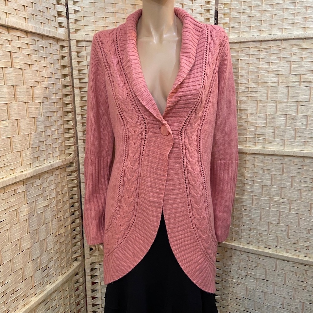 Motto Pink Sweater Cardigan Size M